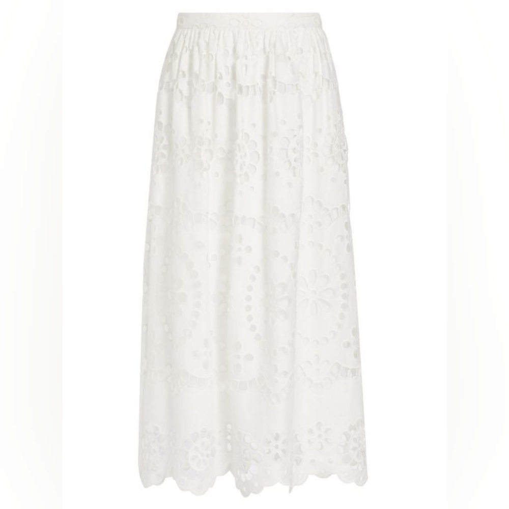 Zimmermann Lexi Embroidered Midi Skirt Suze 0 AU/2-4 US